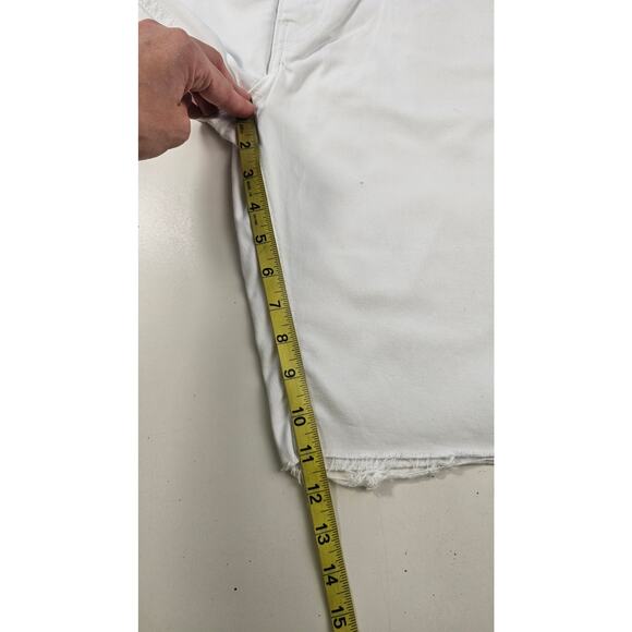 Levis 511 size 42 white raw hem dad shorts slim fit EUC undyed summer 90s y2k - Picture 7 of 10
